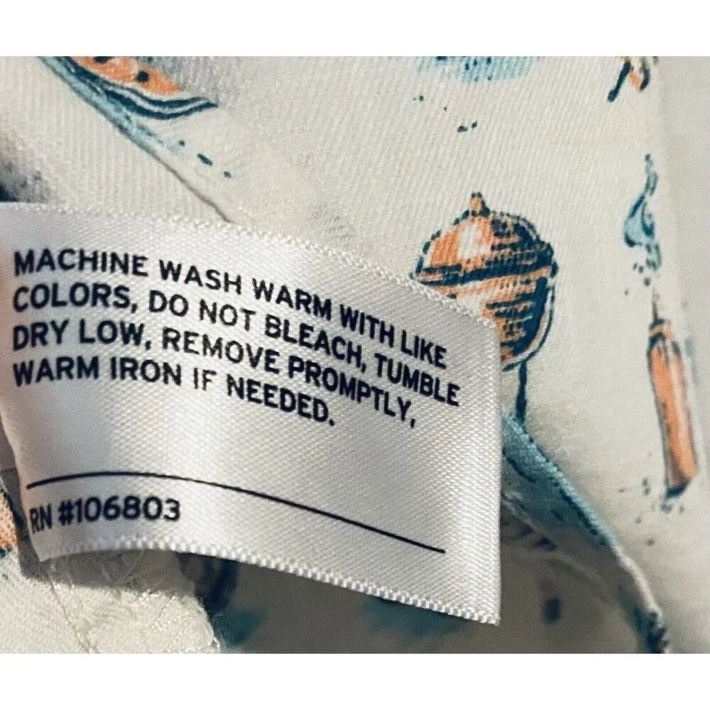 🥳3 for $20🥳 Duluth Trading Co Women's Blouse - Cream with Multicolor Print - Picture 6 of 7